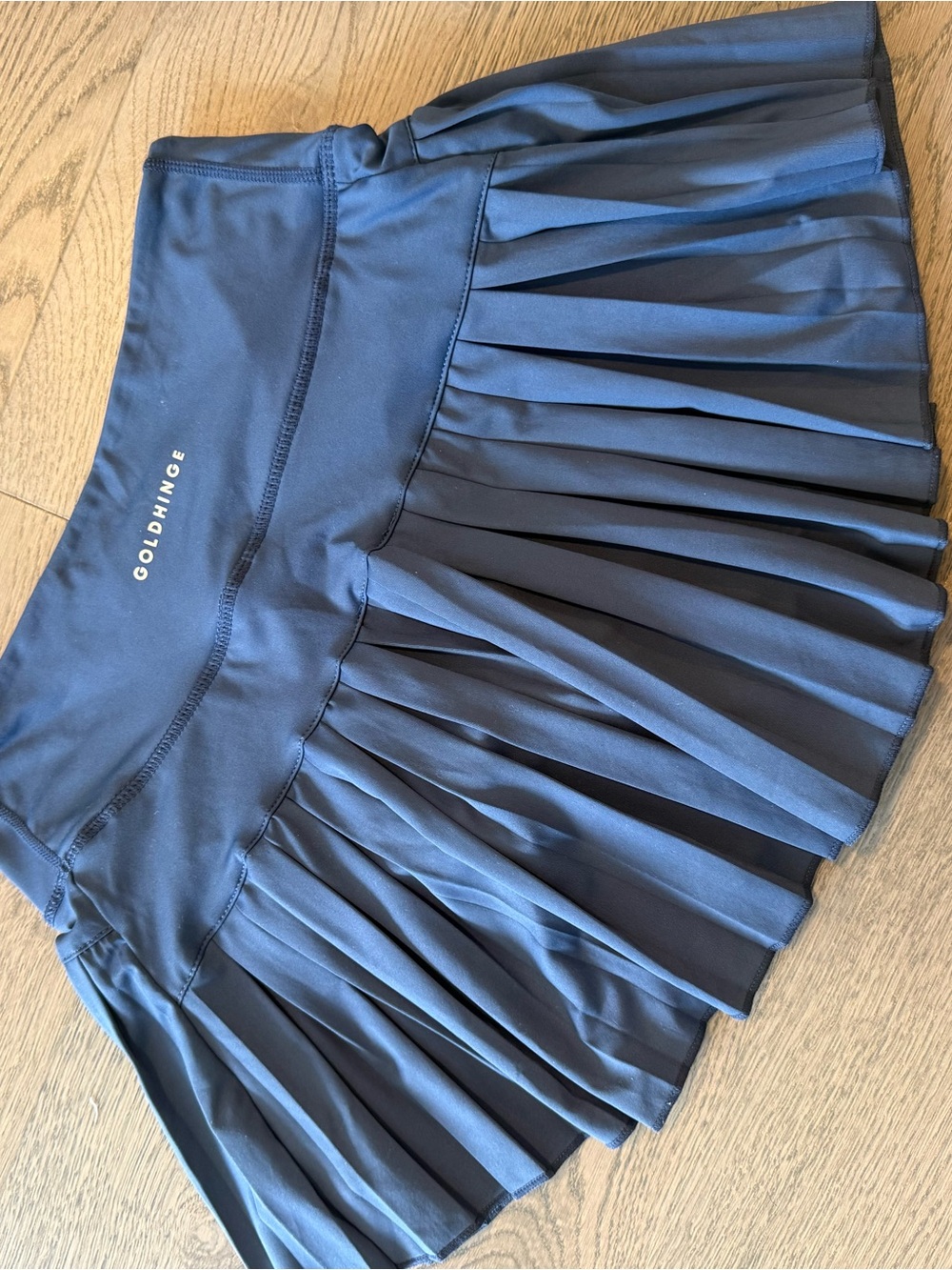 Gold Hinge Navy Pleated Athletic Skirt
